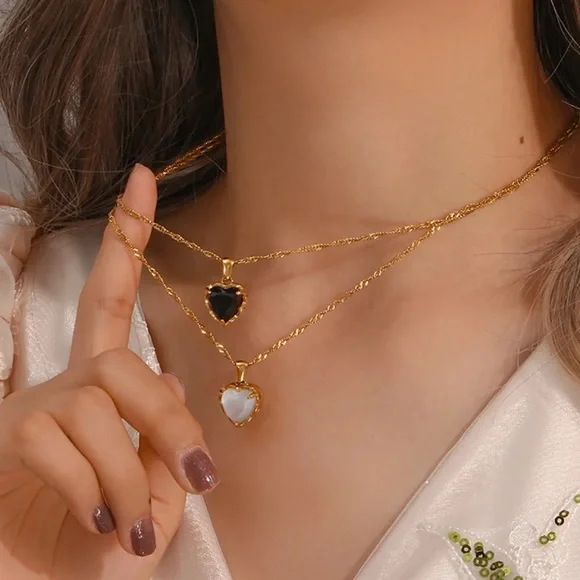 New 18K Gold Choker Pendant Necklace, nice Necklace, cute Necklace - Picture 1 of 8